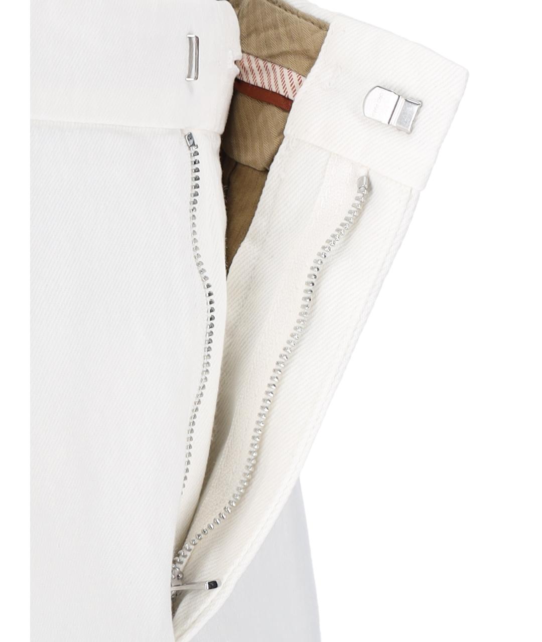 LORO PIANA Белые повседневные брюки, фото 5