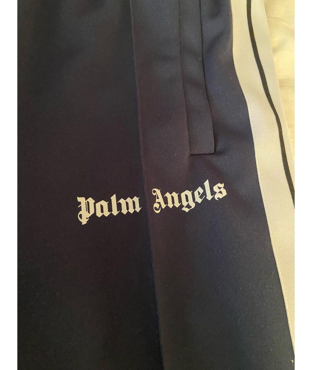 PALM ANGELS Темно-синие хлопковые повседневные брюки, фото 2