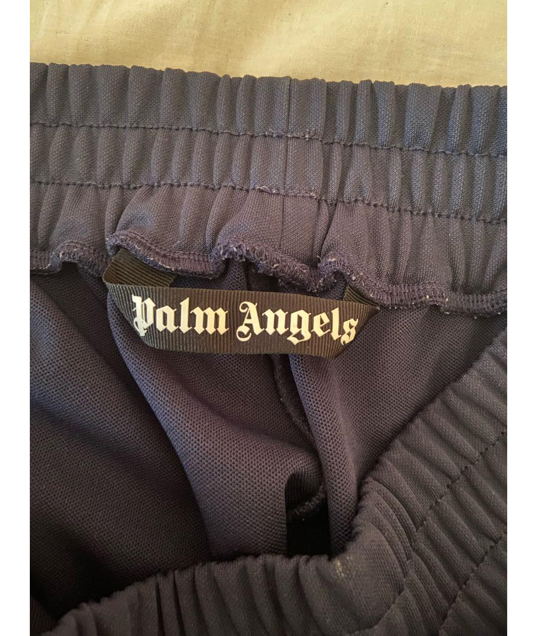 PALM ANGELS Темно-синие хлопковые повседневные брюки, фото 3