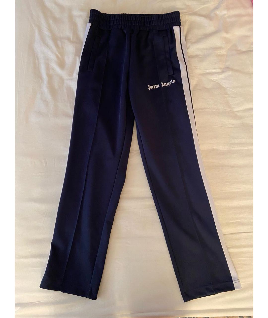 PALM ANGELS Темно-синие хлопковые повседневные брюки, фото 8