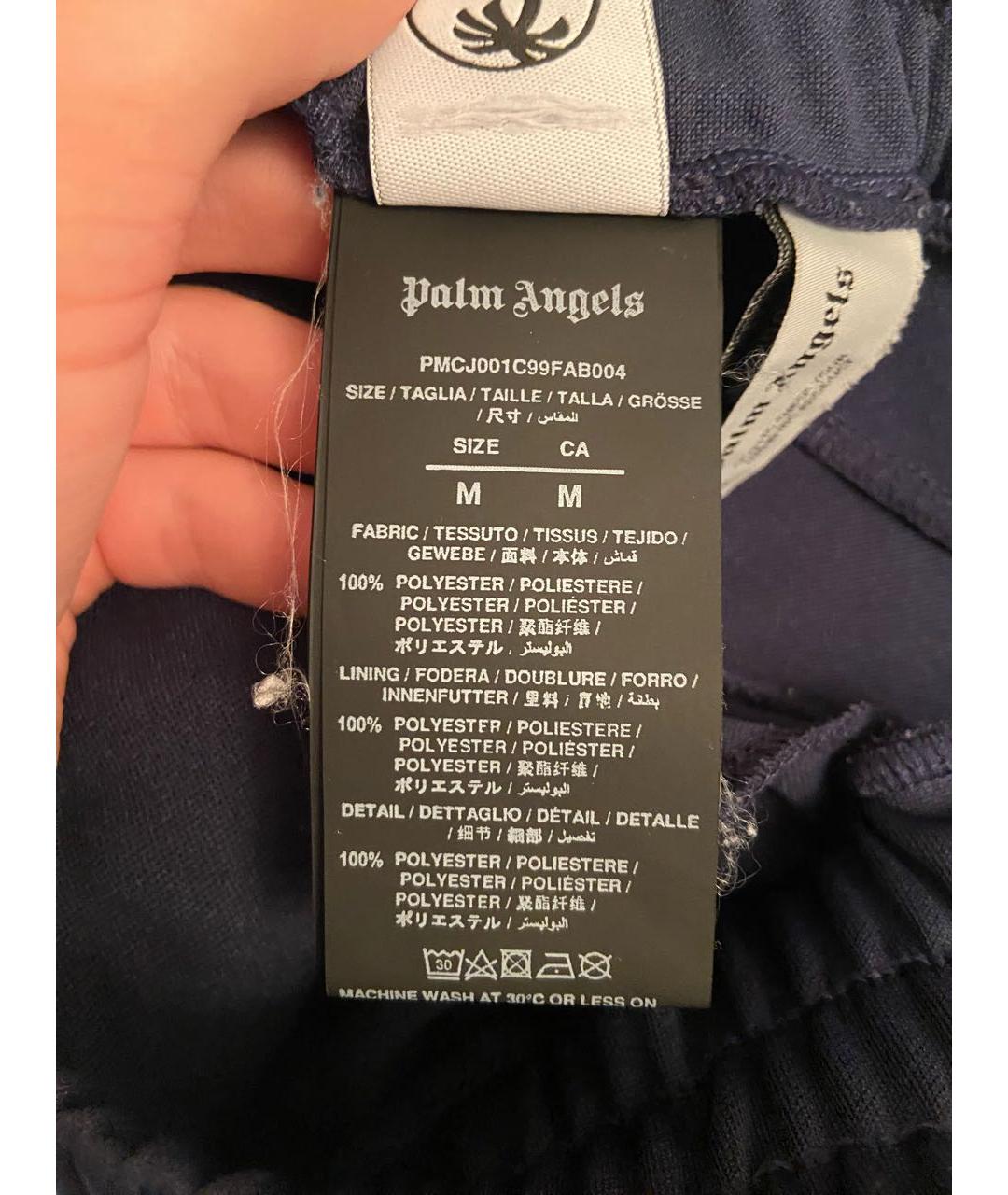 PALM ANGELS Темно-синие хлопковые повседневные брюки, фото 5