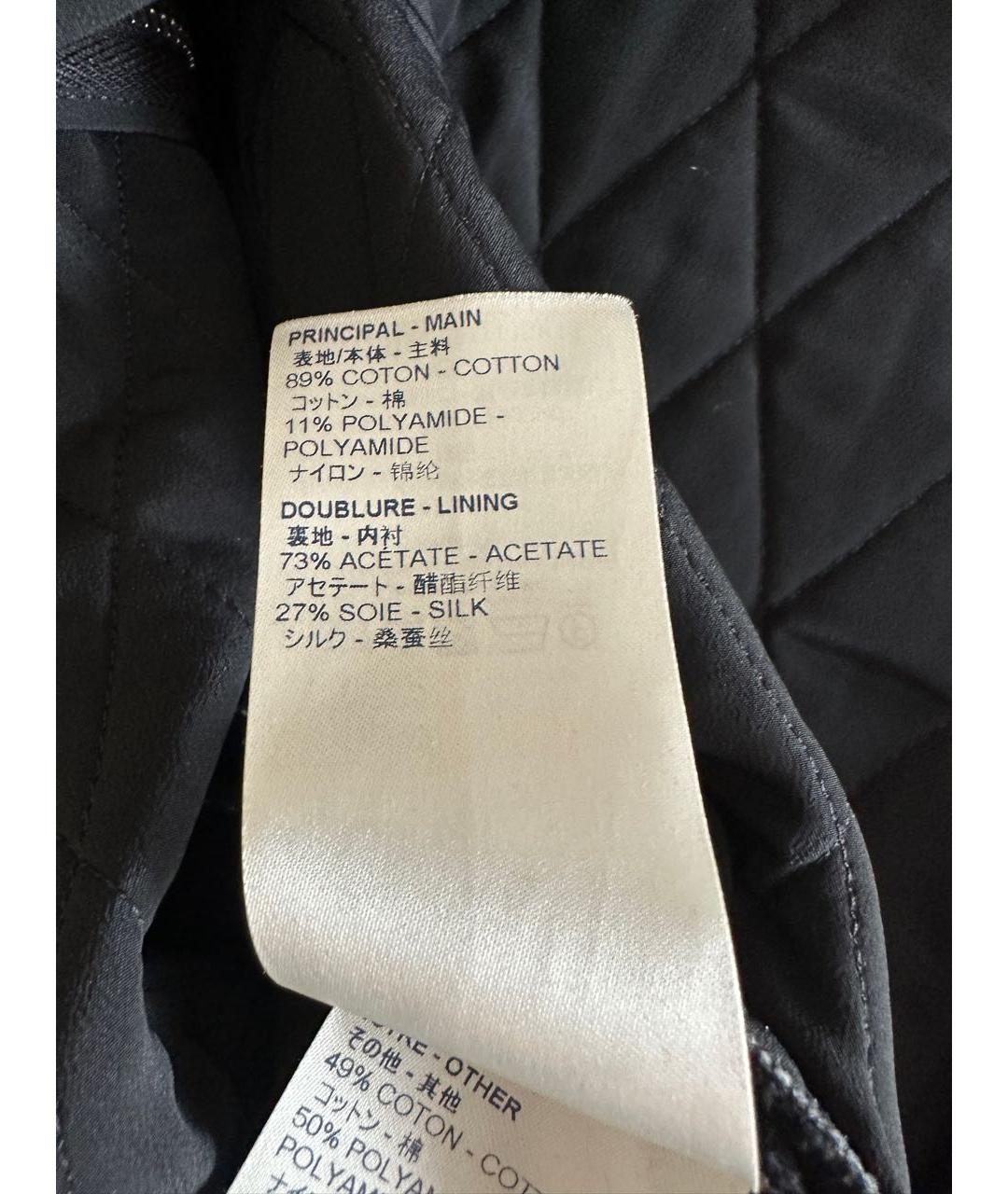 LOUIS VUITTON PRE-OWNED Черная хлопковая юбка мини, фото 6