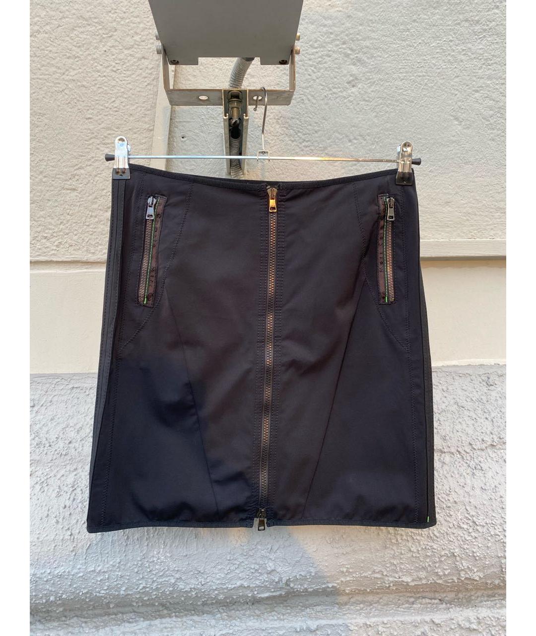 MARC CAIN Черная полиамидовая юбка мини, фото 8