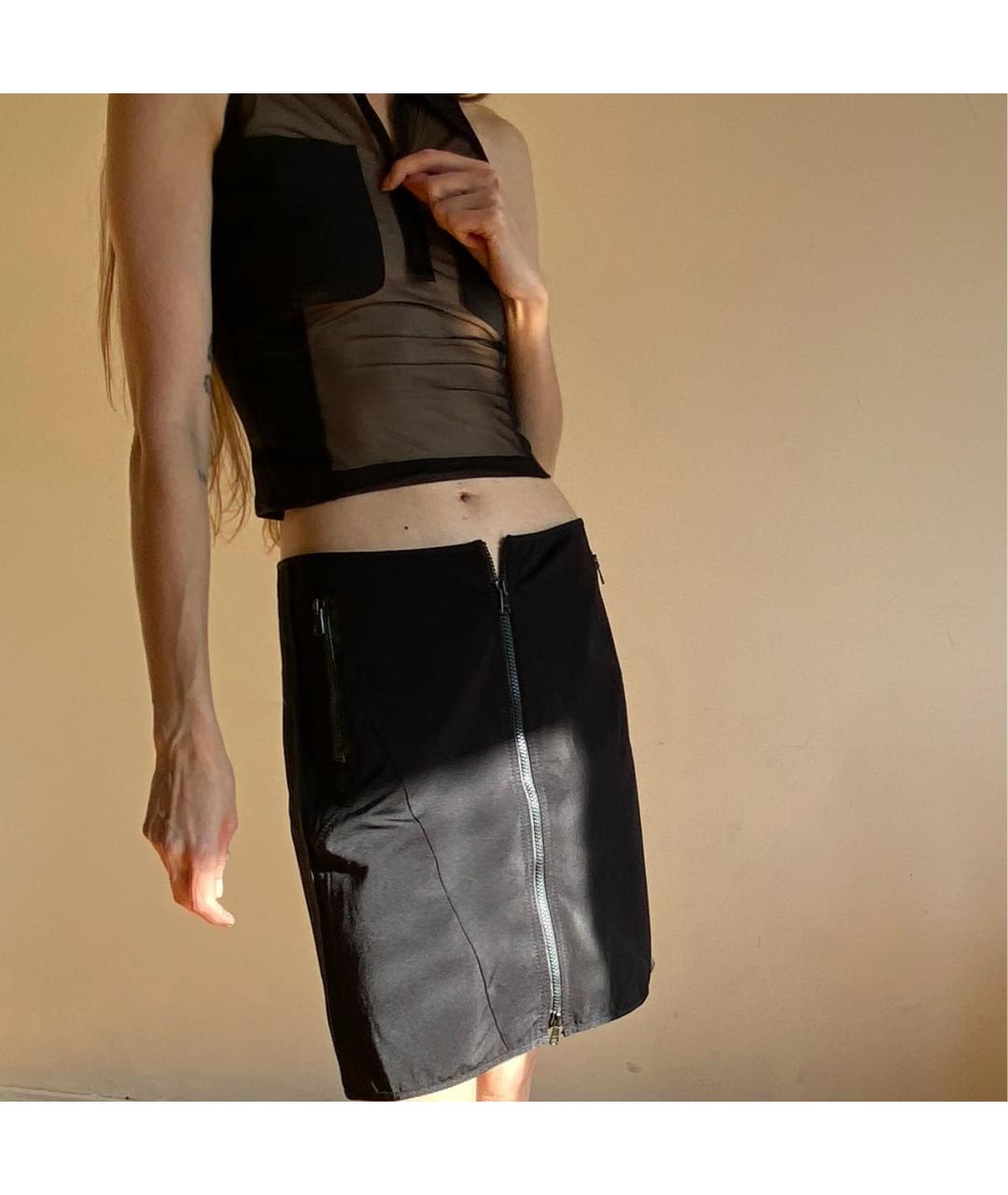 MARC CAIN Черная полиамидовая юбка мини, фото 5