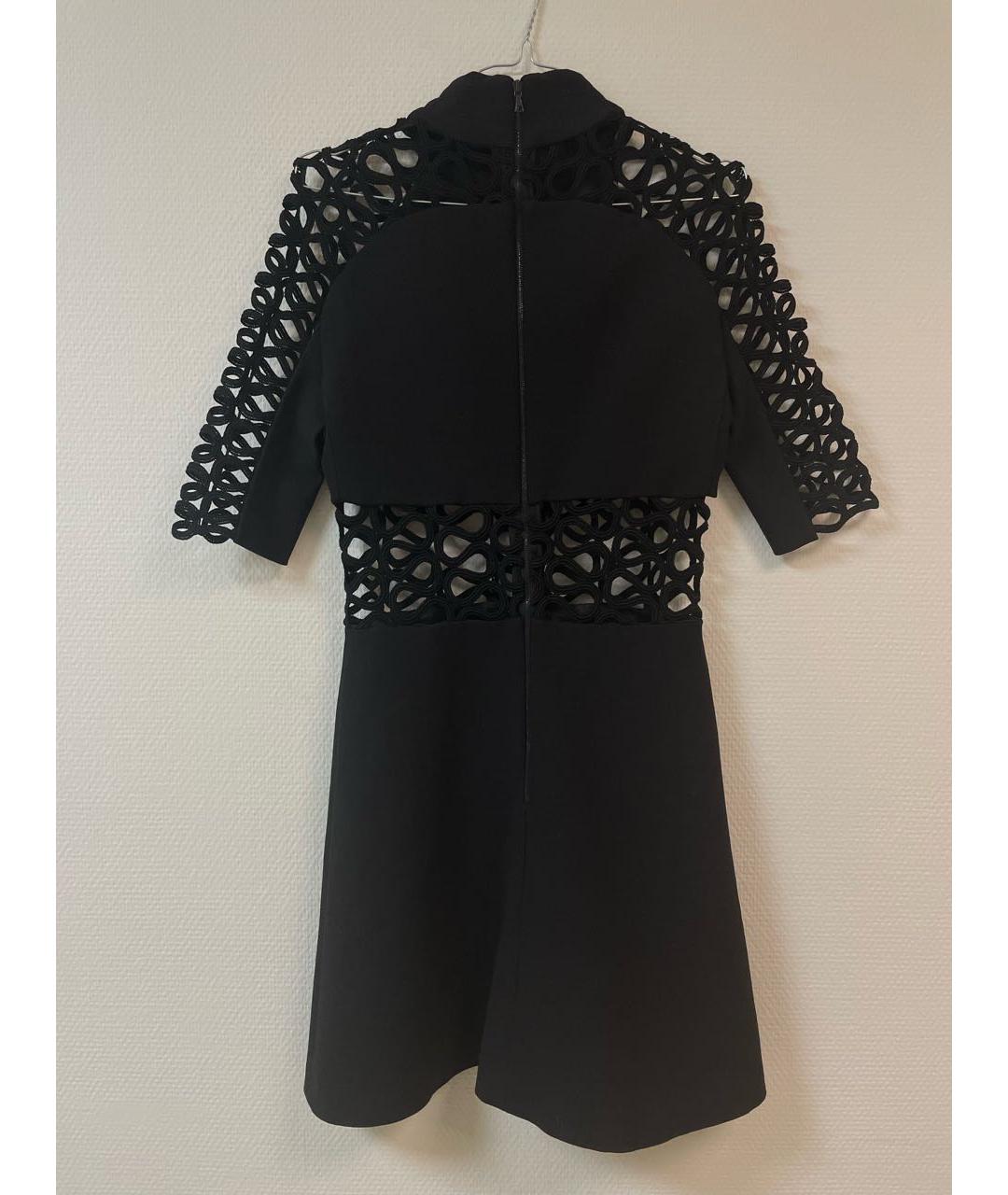 DAVID KOMA Черное шерстяное коктейльное платье, фото 2