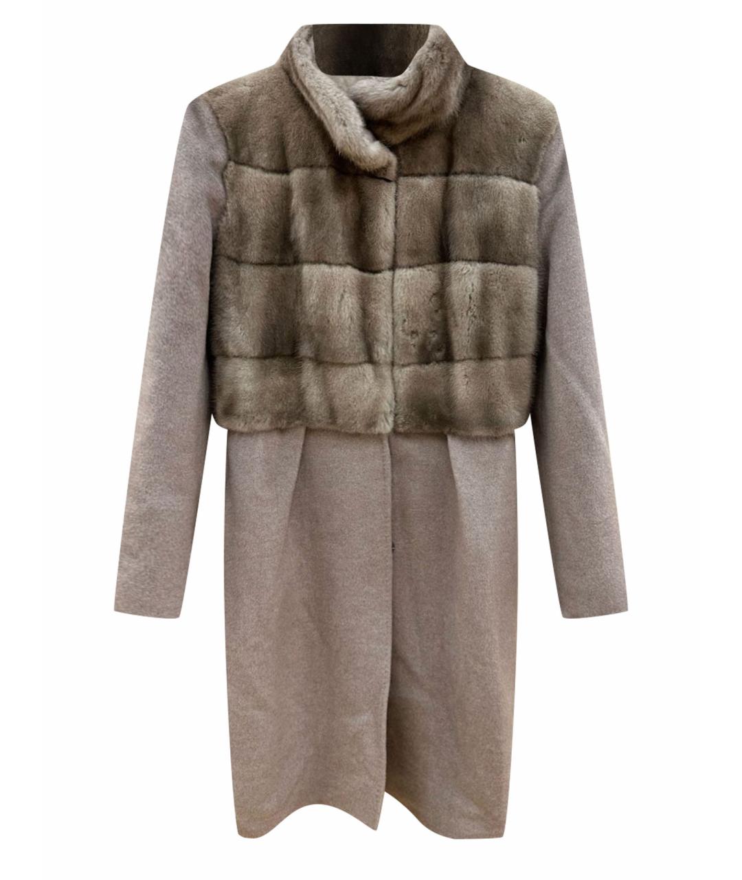 GIULIANA TESO Антрацитовое кашемировое пальто, фото 1
