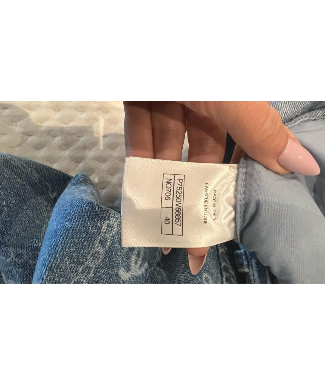 CHANEL Синие хлопковые джинсы клеш, фото 9