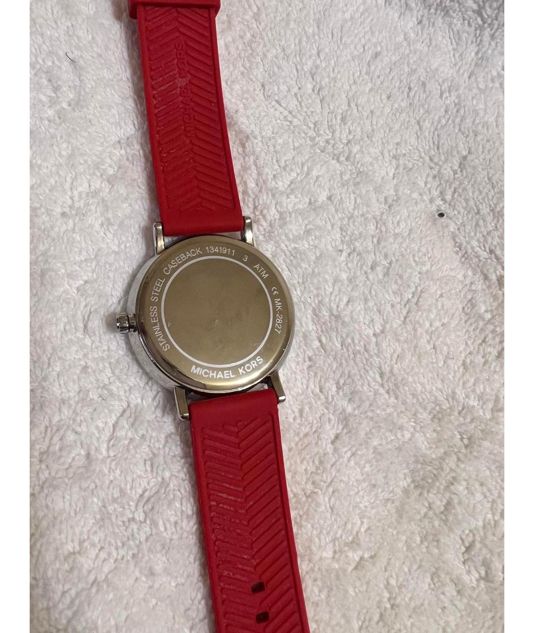 MICHAEL KORS Красные стеклянные часы, фото 2