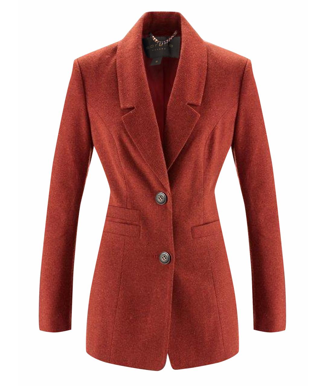 SOREL Бордовое шерстяное пальто, фото 1