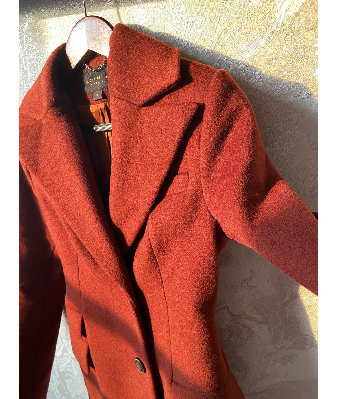 SOREL Бордовое шерстяное пальто, фото 6