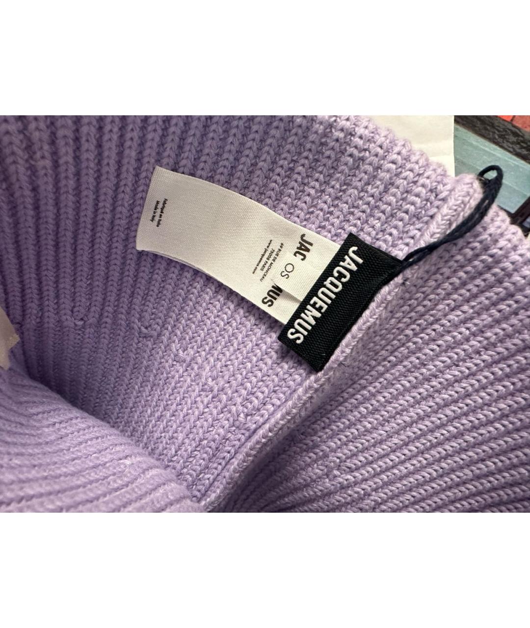 JACQUEMUS Фиолетовая хлопковая шапка, фото 3