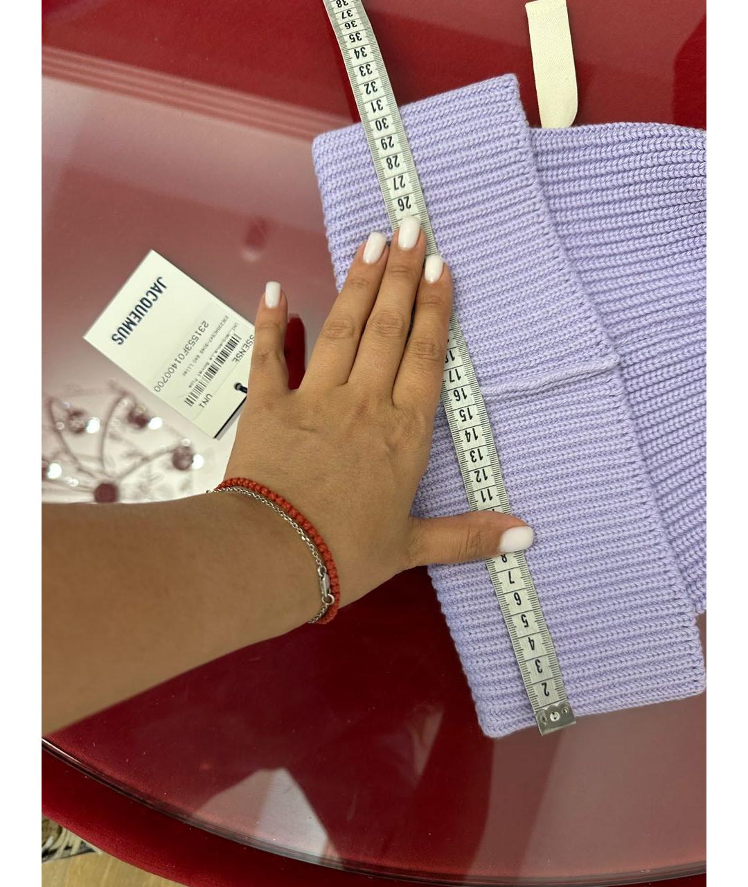 JACQUEMUS Фиолетовая хлопковая шапка, фото 6