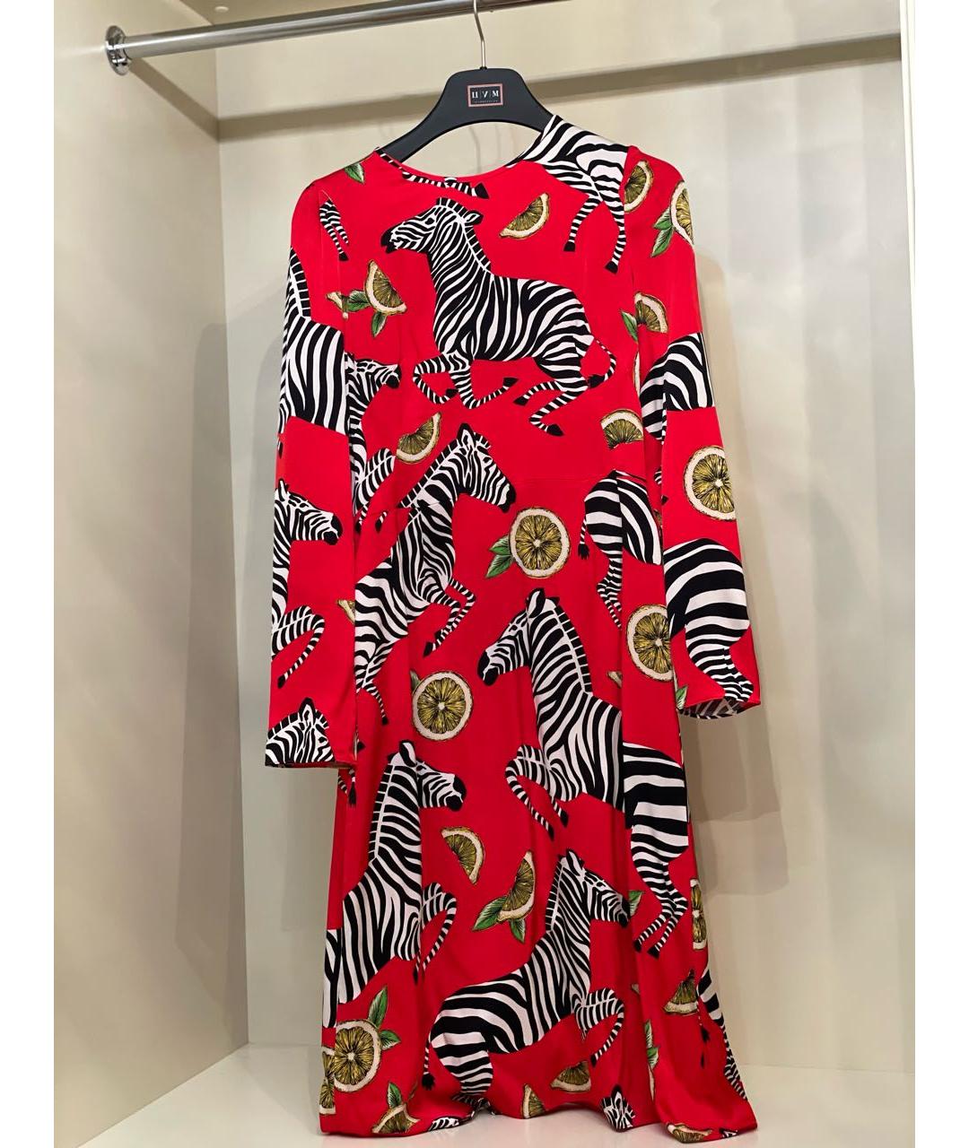 DOLCE&GABBANA Красное шелковое платье, фото 4