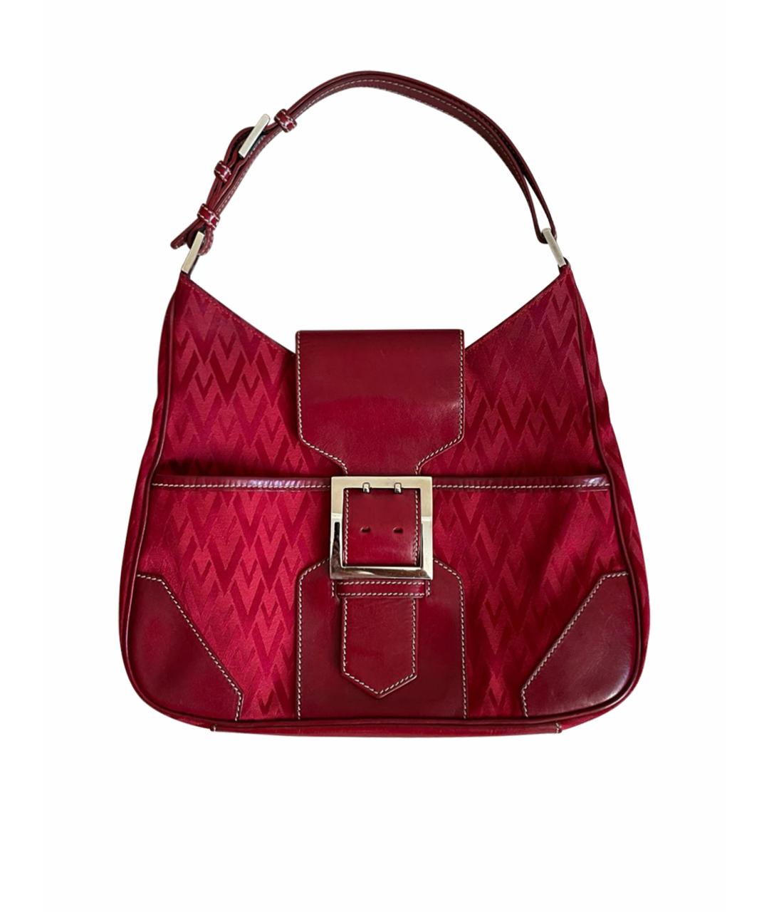 VALENTINO Красная тканевая сумка с короткими ручками, фото 1