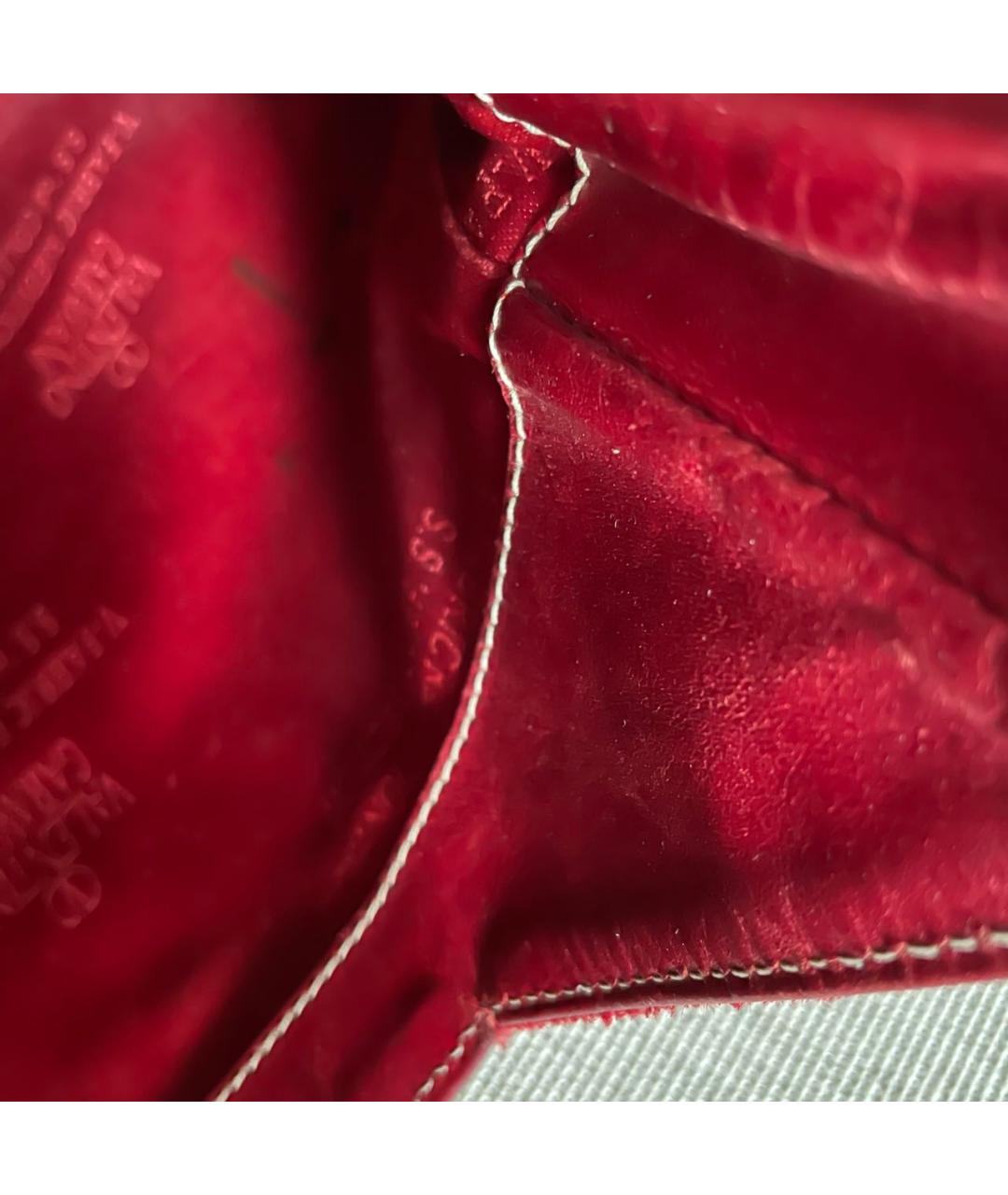VALENTINO Красная тканевая сумка с короткими ручками, фото 4