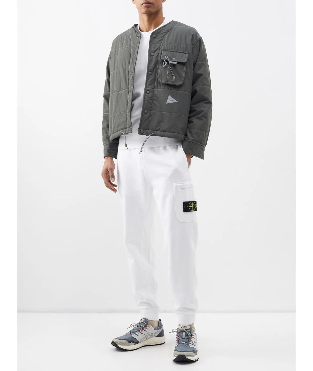 STONE ISLAND Белые повседневные брюки, фото 4