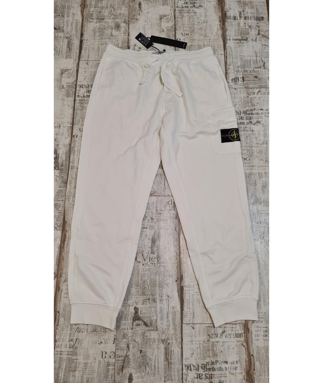 STONE ISLAND Белые повседневные брюки, фото 8
