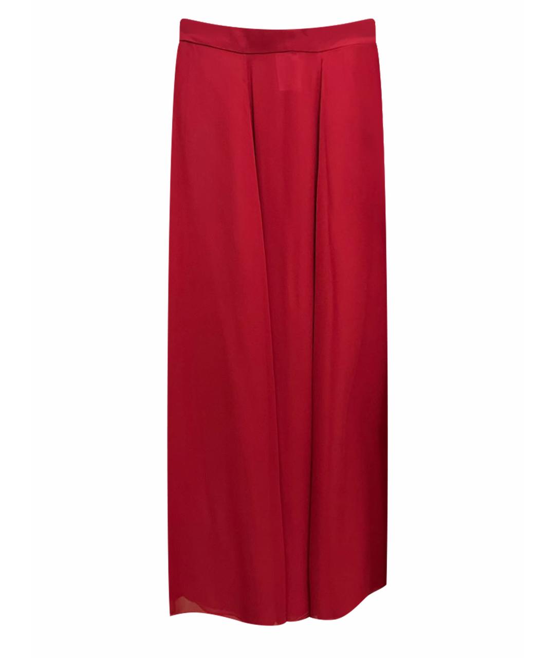 MAX MARA Бордовая шелковая юбка макси, фото 1