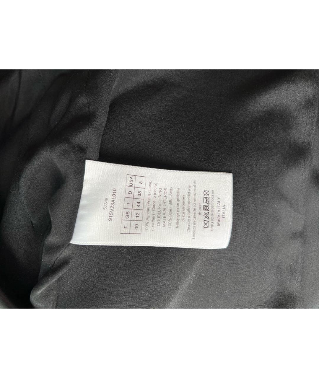 CHRISTIAN DIOR Черный кожаный жакет/пиджак, фото 8