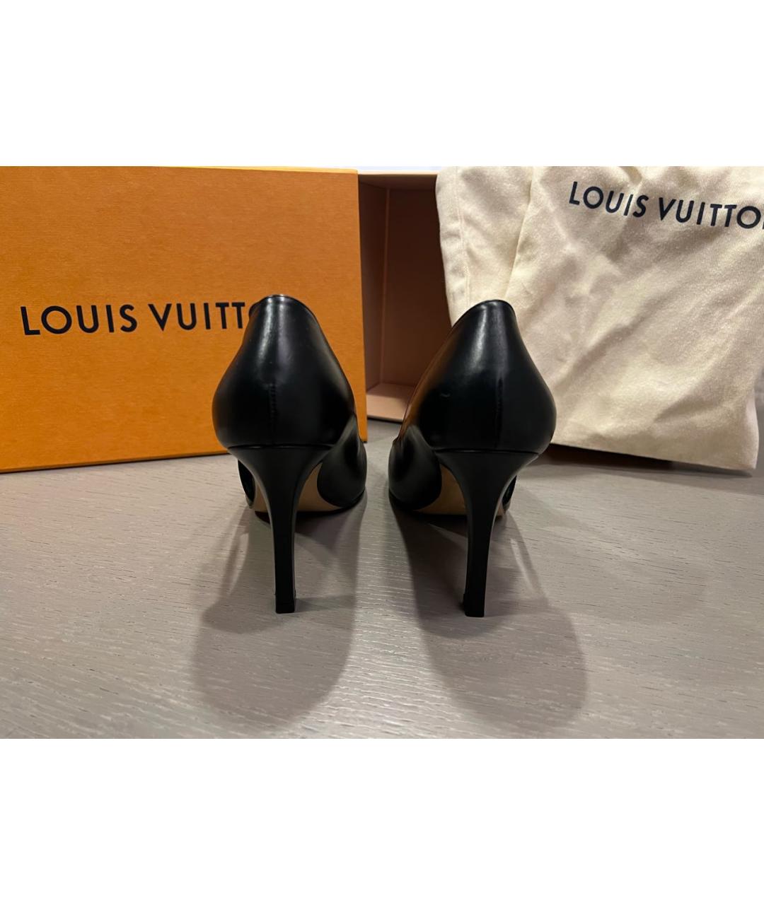 LOUIS VUITTON PRE-OWNED Черные кожаные туфли, фото 4