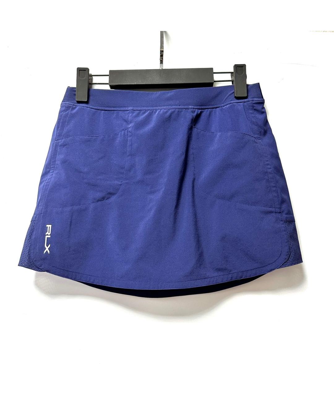 POLO RALPH LAUREN Темно-синяя полиэстеровая юбка-шорты, фото 6