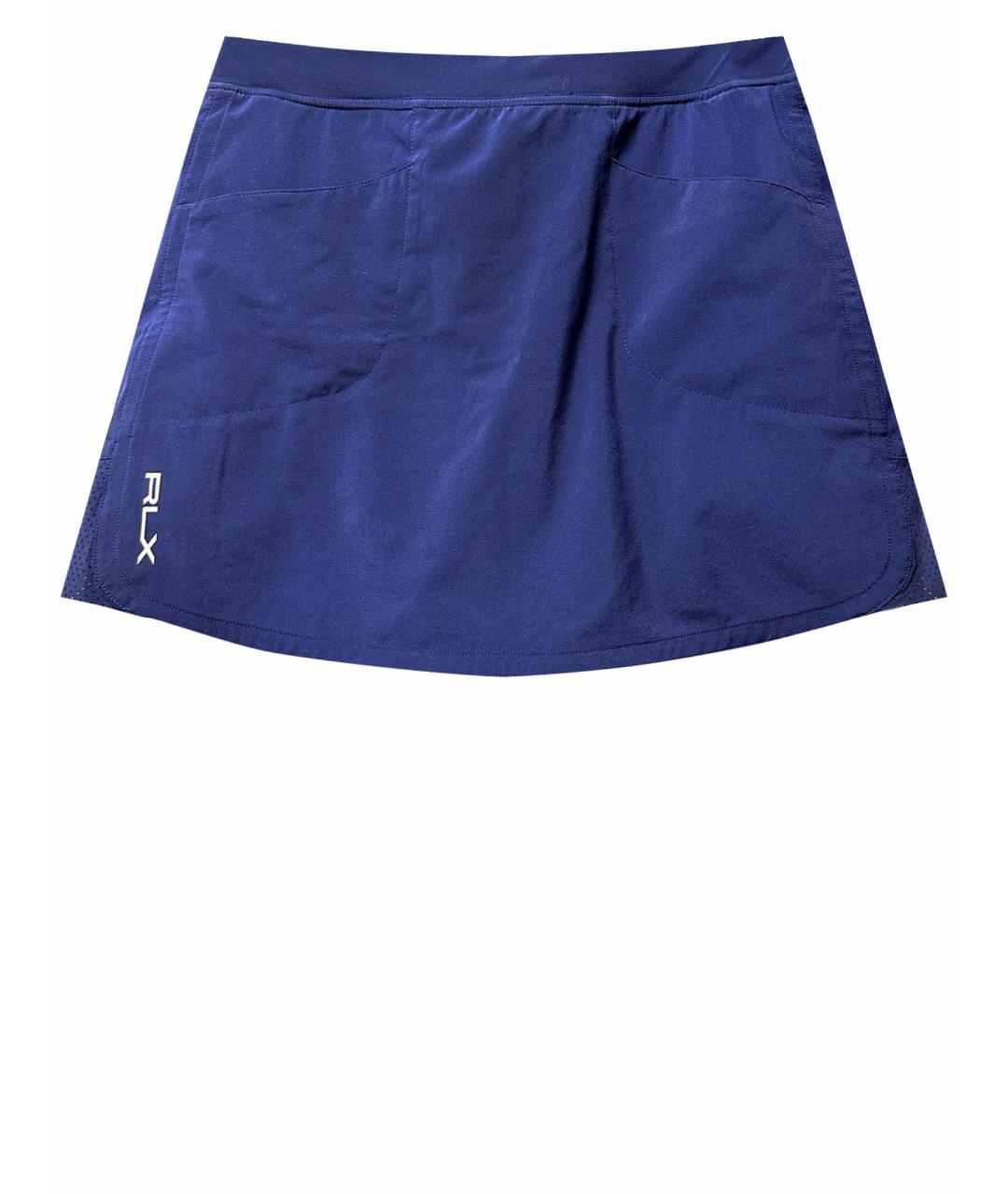 POLO RALPH LAUREN Темно-синяя полиэстеровая юбка-шорты, фото 1