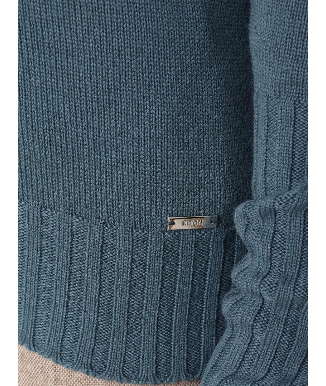 KITON Голубой джемпер / свитер, фото 5
