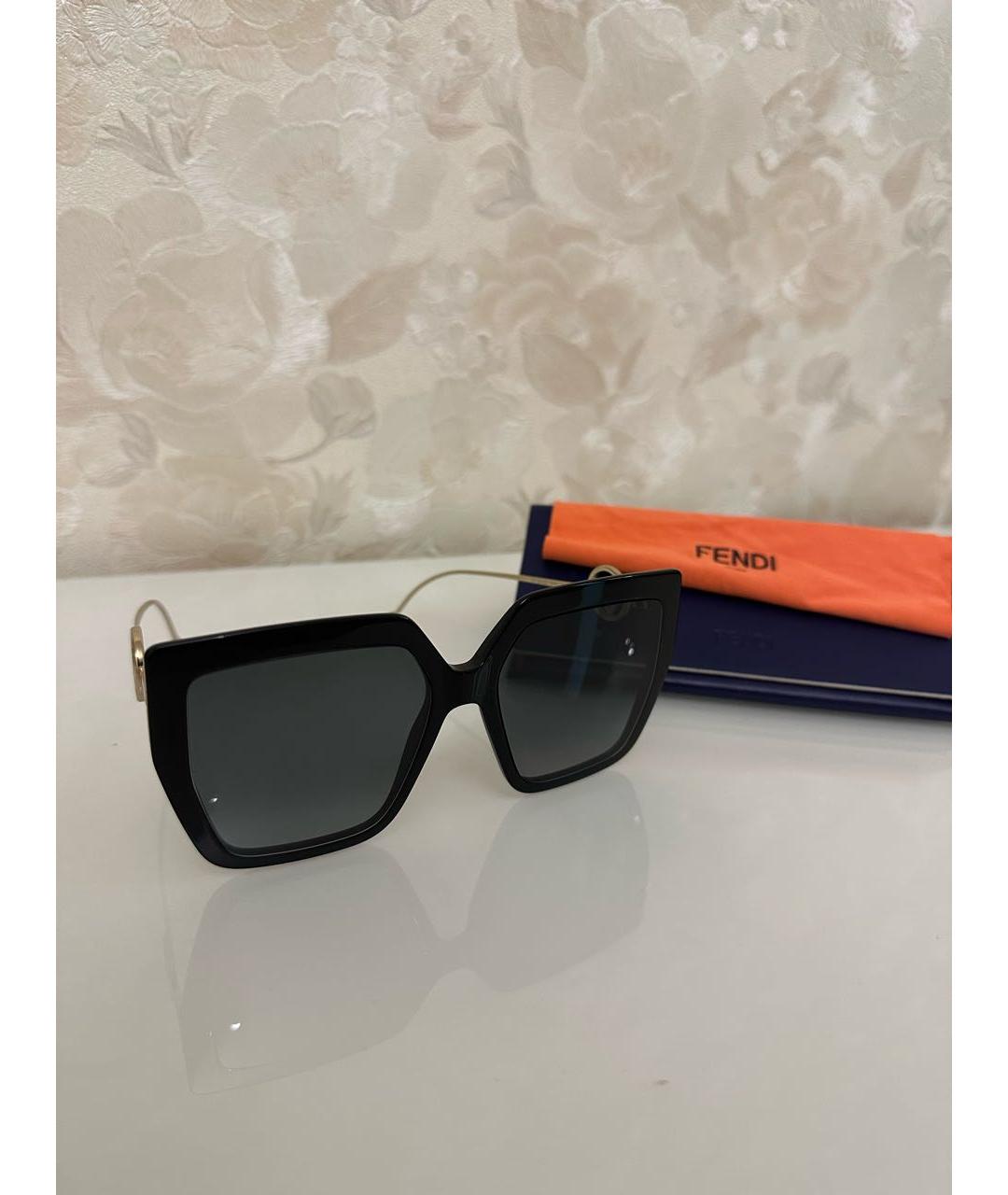 FENDI Черные солнцезащитные очки, фото 2