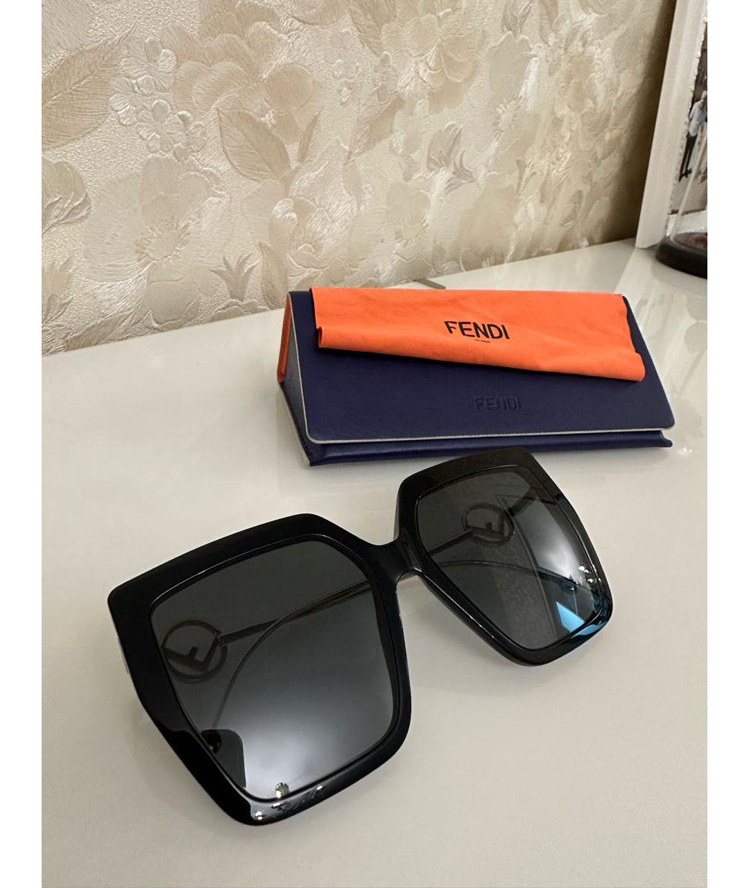 FENDI Черные солнцезащитные очки, фото 4