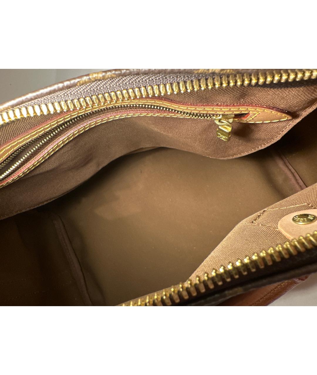 LOUIS VUITTON Коричневая кожаная дорожная/спортивная сумка, фото 4