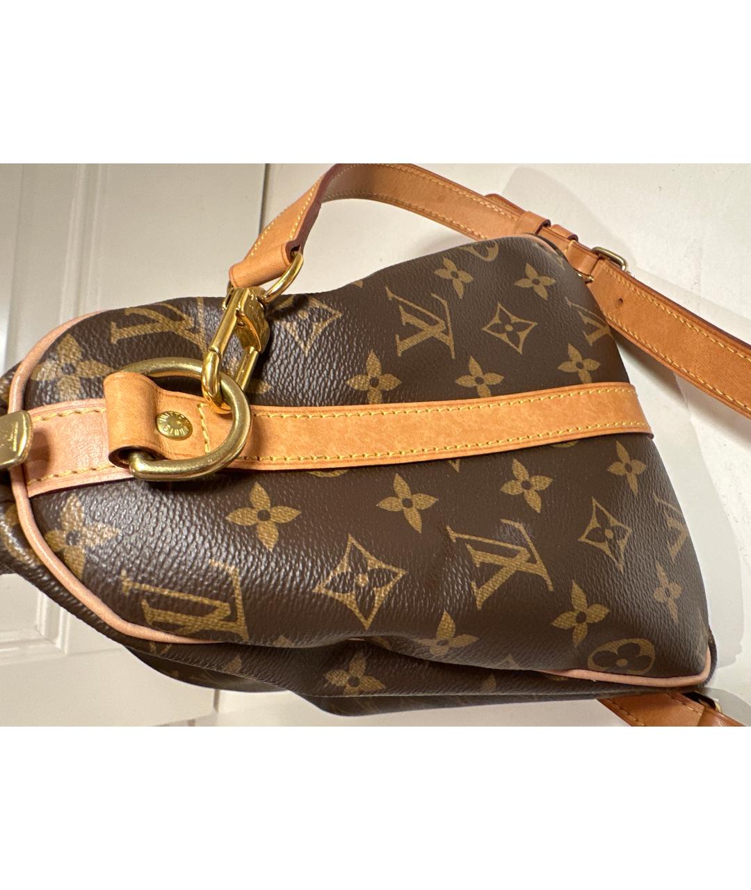 LOUIS VUITTON Коричневая кожаная дорожная/спортивная сумка, фото 3