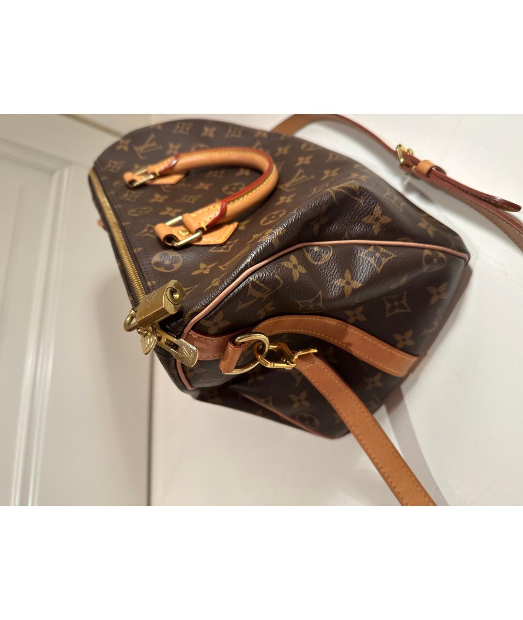 LOUIS VUITTON Коричневая кожаная дорожная/спортивная сумка, фото 2