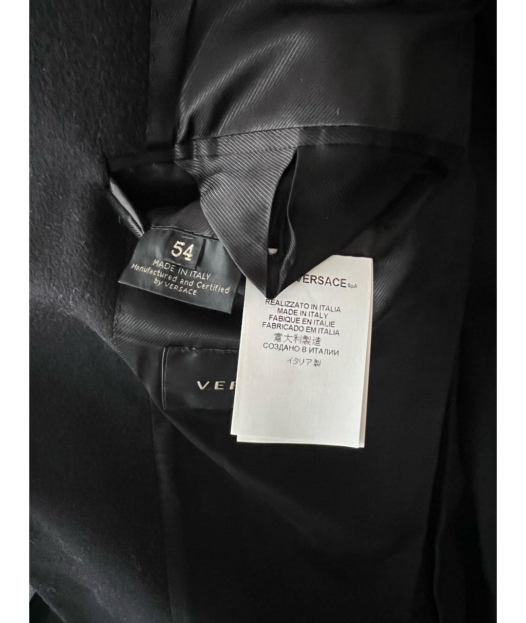 VERSACE Черное шерстяное пальто, фото 7