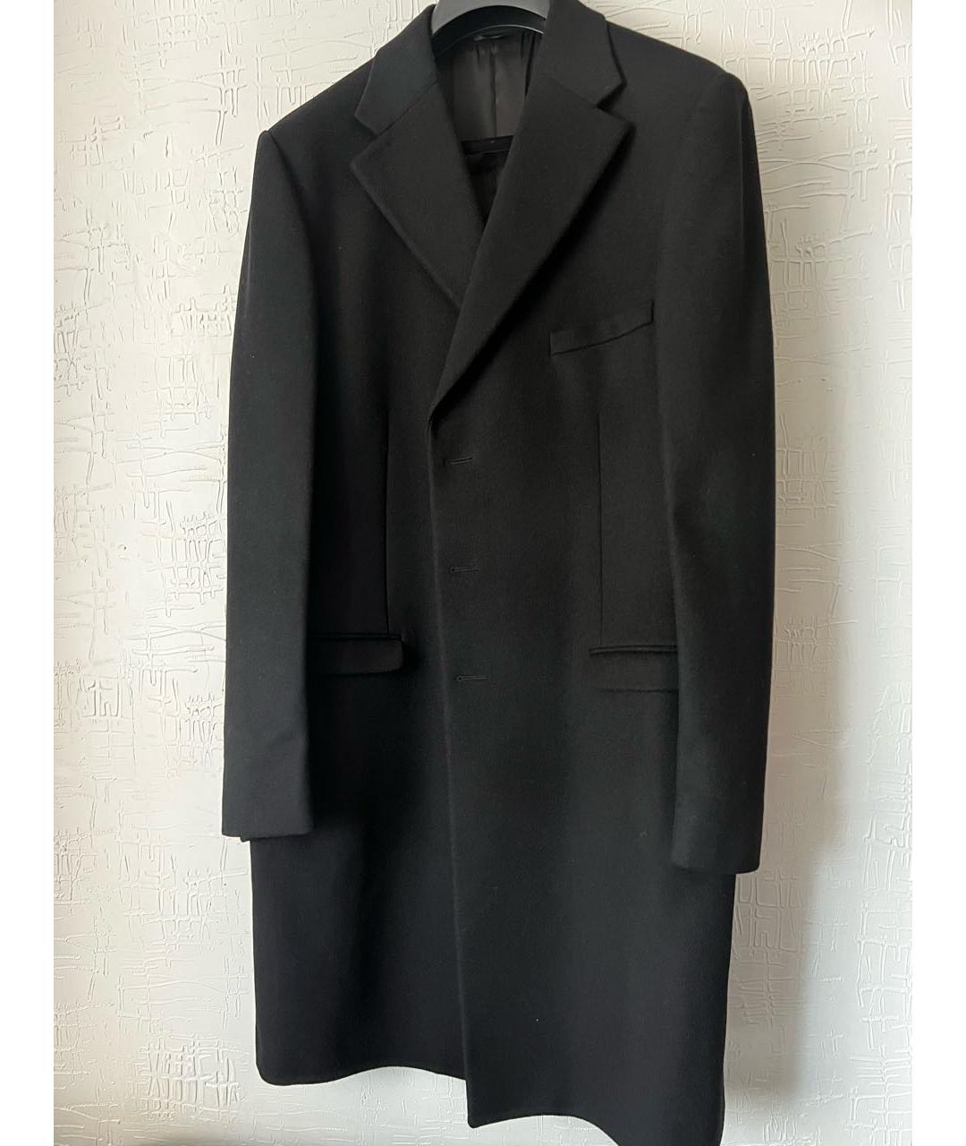 VERSACE Черное шерстяное пальто, фото 8