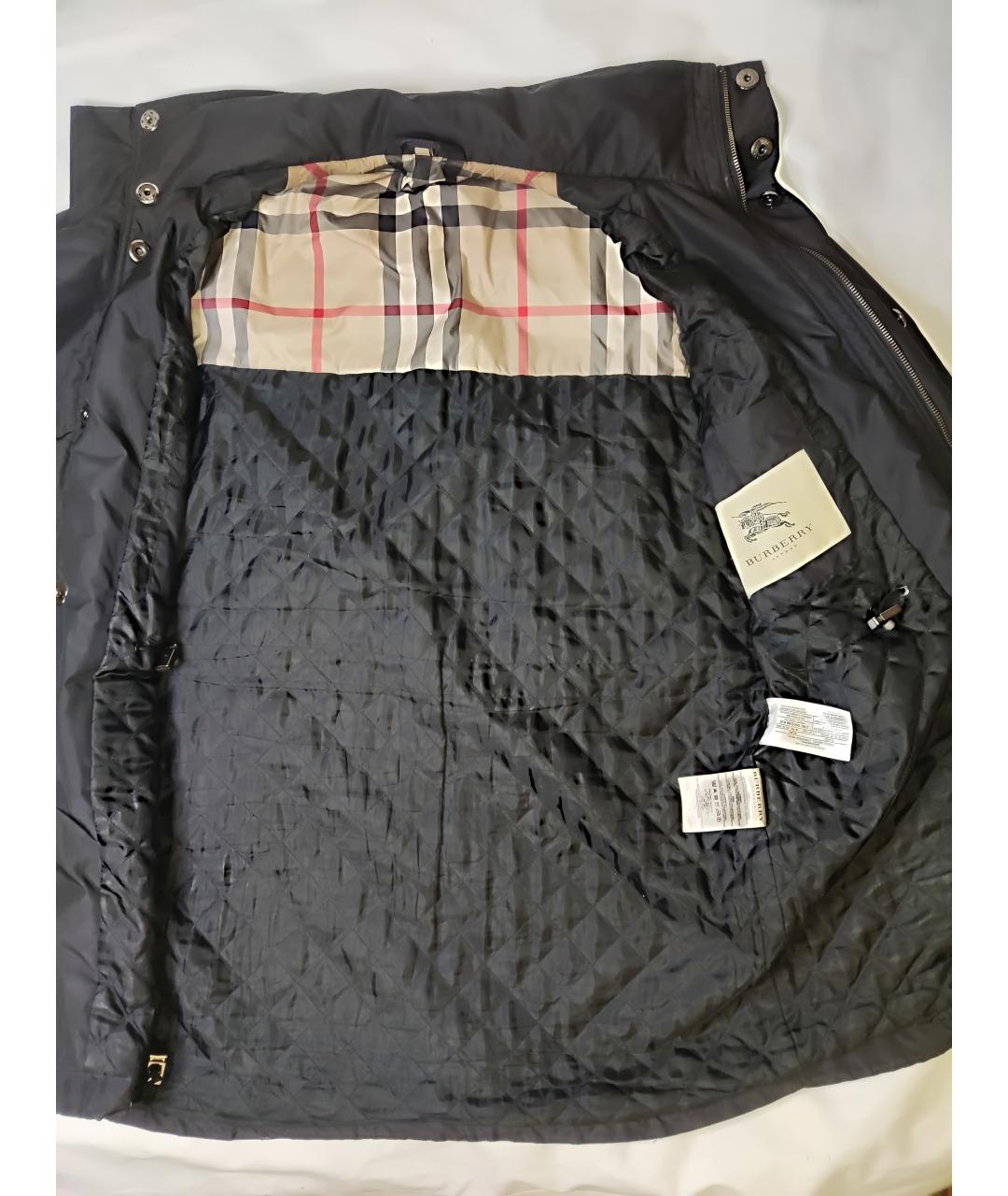 BURBERRY Черная полиэстеровая куртка, фото 5