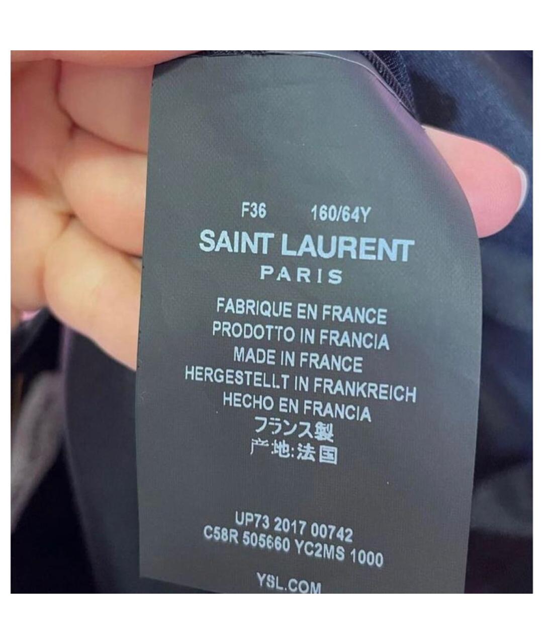 SAINT LAURENT Черные кожаные шорты, фото 5