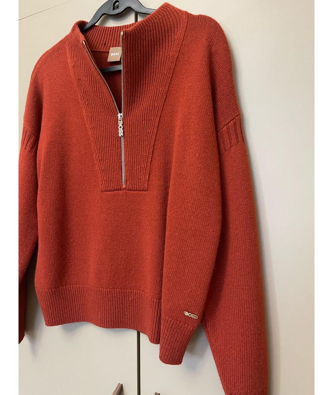HUGO BOSS Бордовый шерстяной джемпер / свитер, фото 4