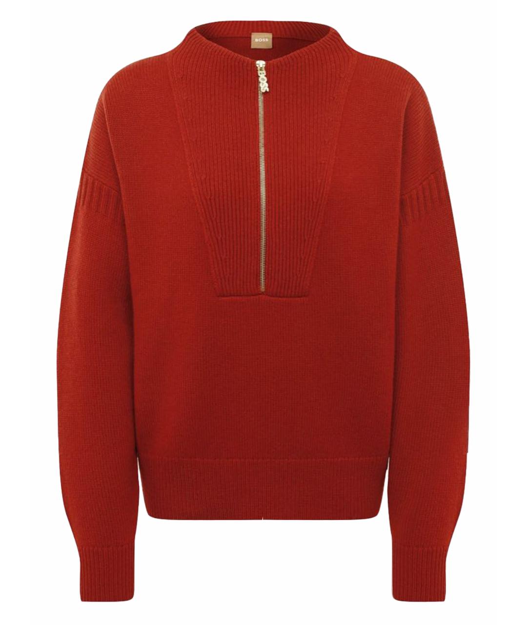 HUGO BOSS Бордовый шерстяной джемпер / свитер, фото 1