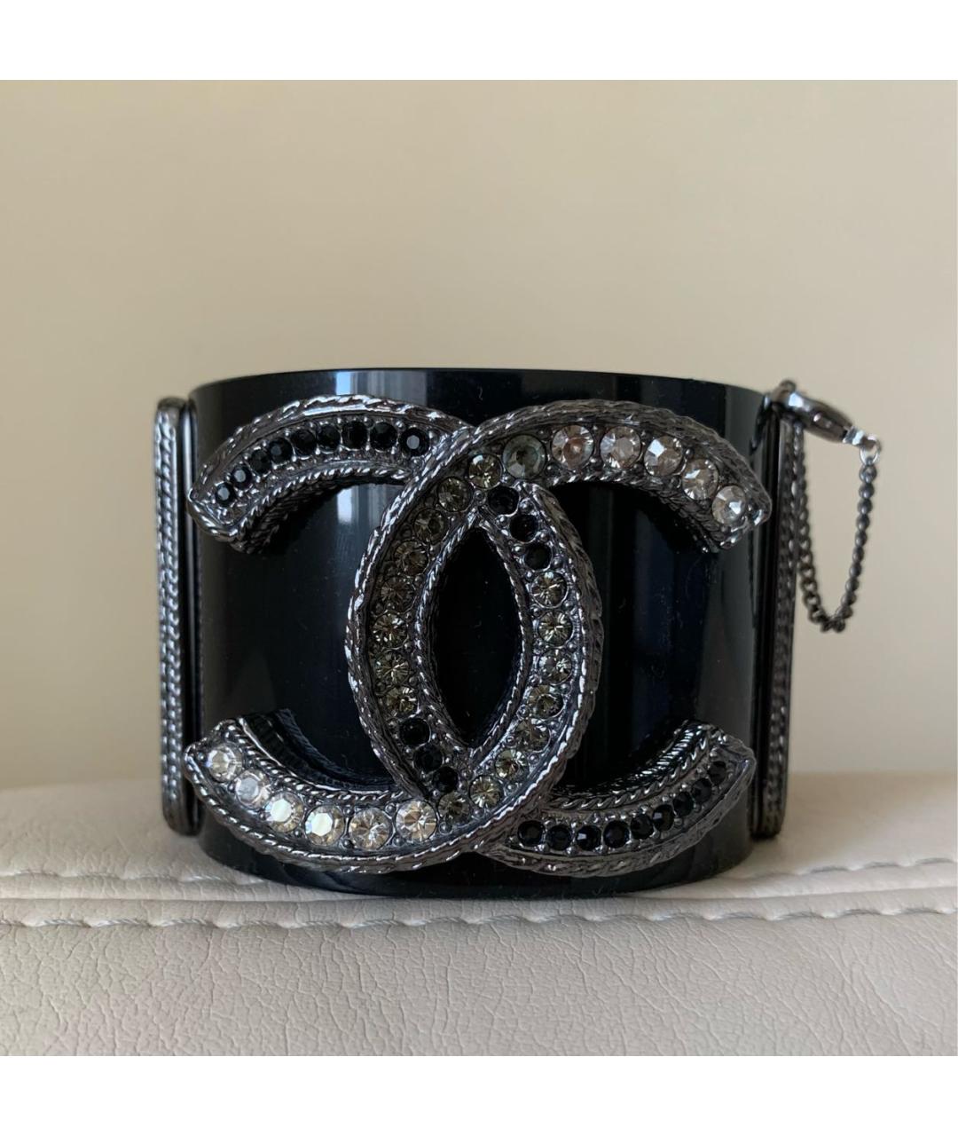 CHANEL Черный пластиковый браслет, фото 8