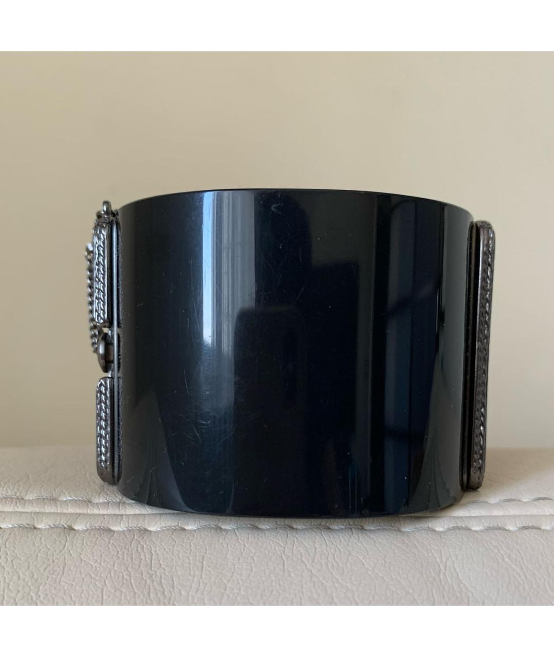 CHANEL Черный пластиковый браслет, фото 2