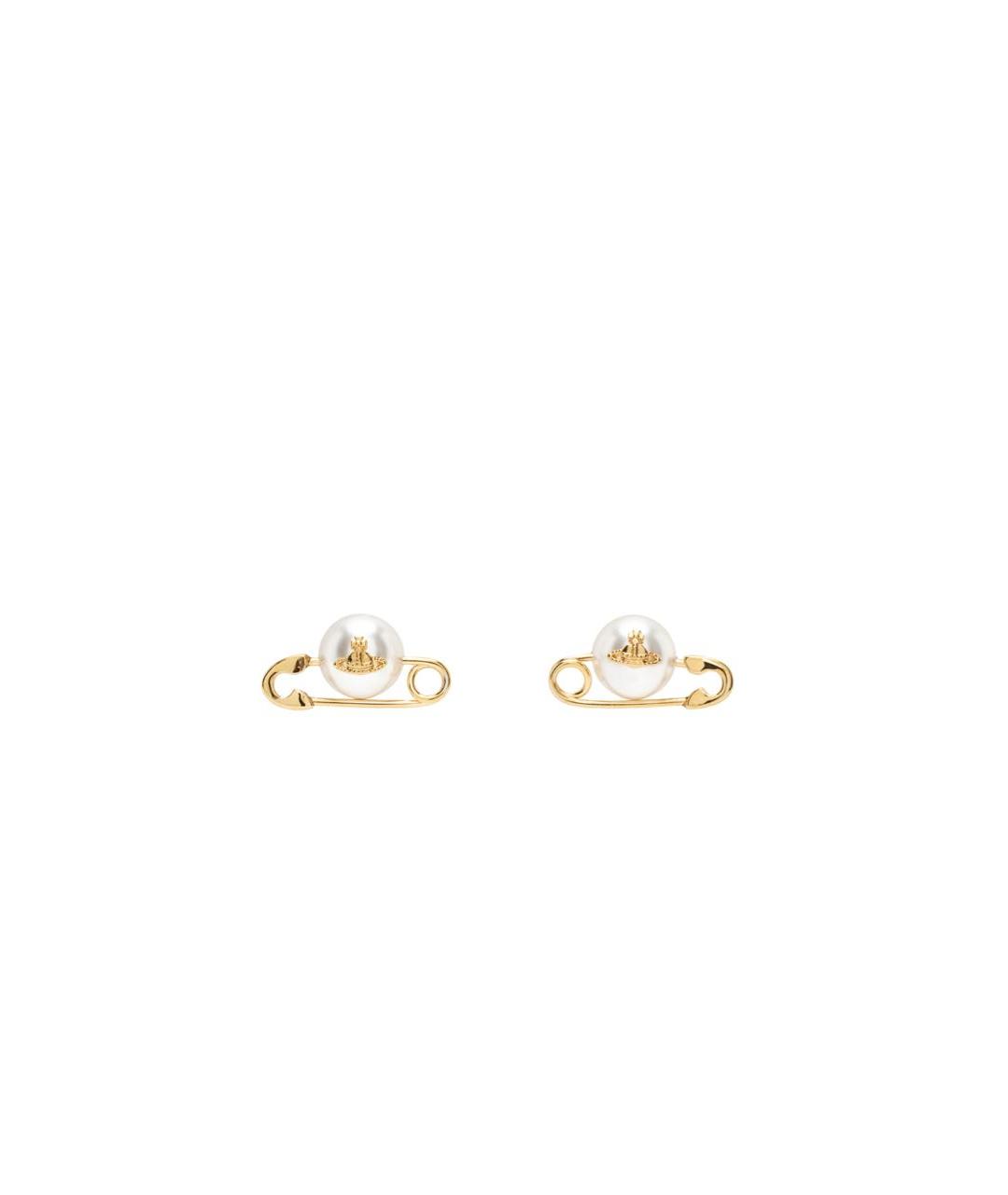 VIVIENNE WESTWOOD Золотые латунные серьги, фото 4