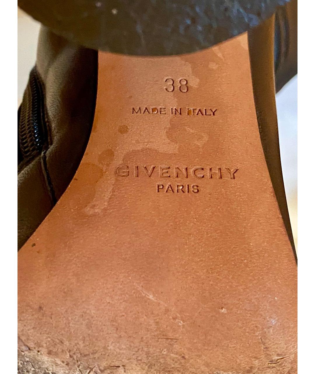 GIVENCHY Черные кожаные сапоги, фото 6