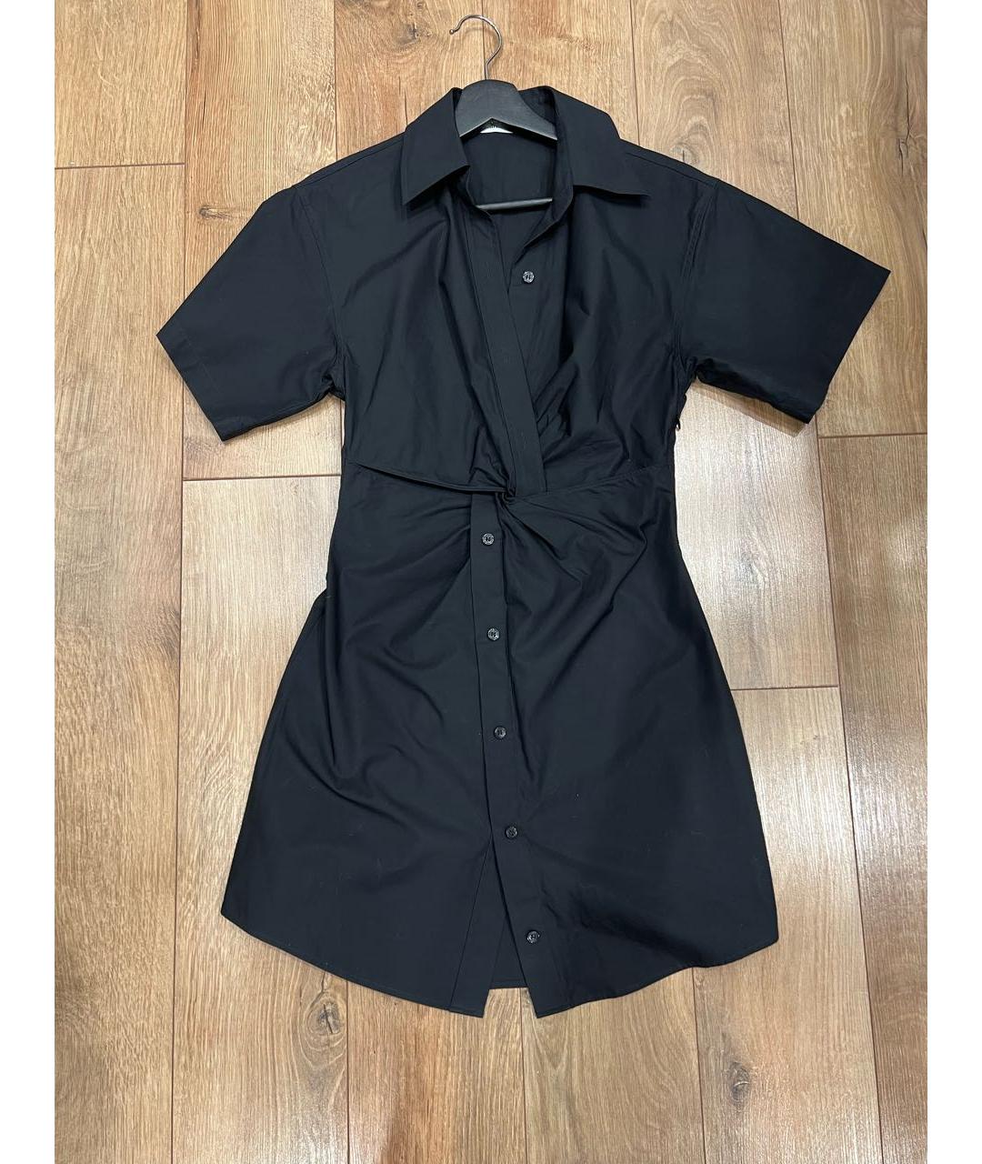 ALEXANDER WANG Черное хлопковое повседневное платье, фото 5