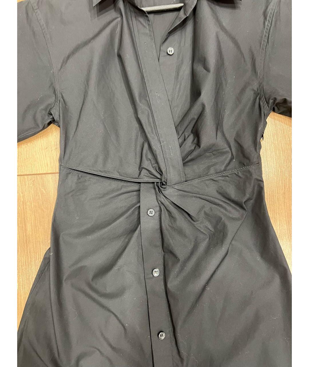 ALEXANDER WANG Черное хлопковое повседневное платье, фото 4