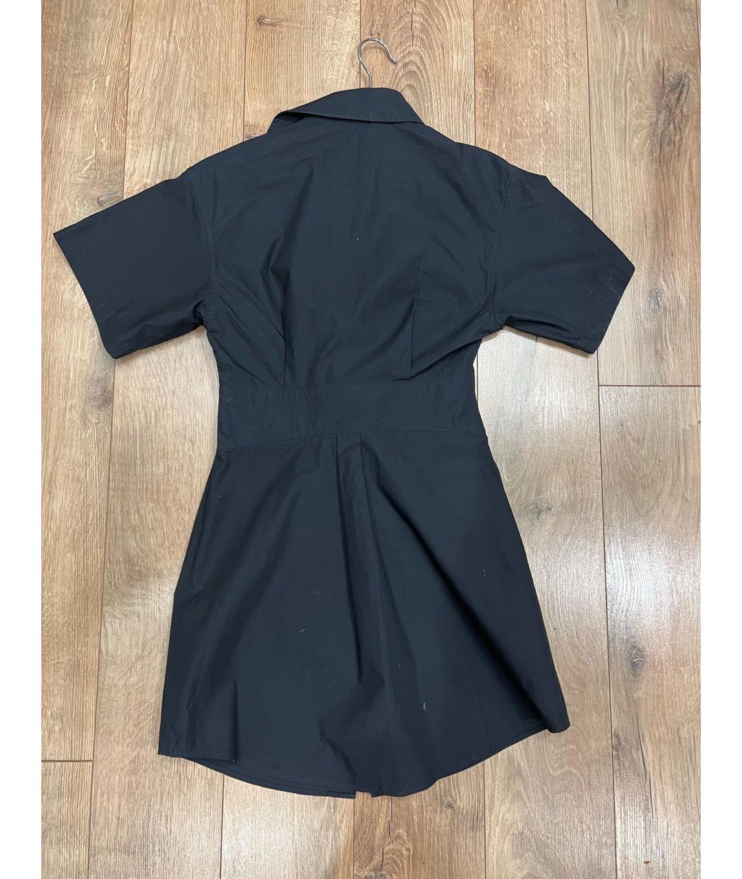 ALEXANDER WANG Черное хлопковое повседневное платье, фото 2