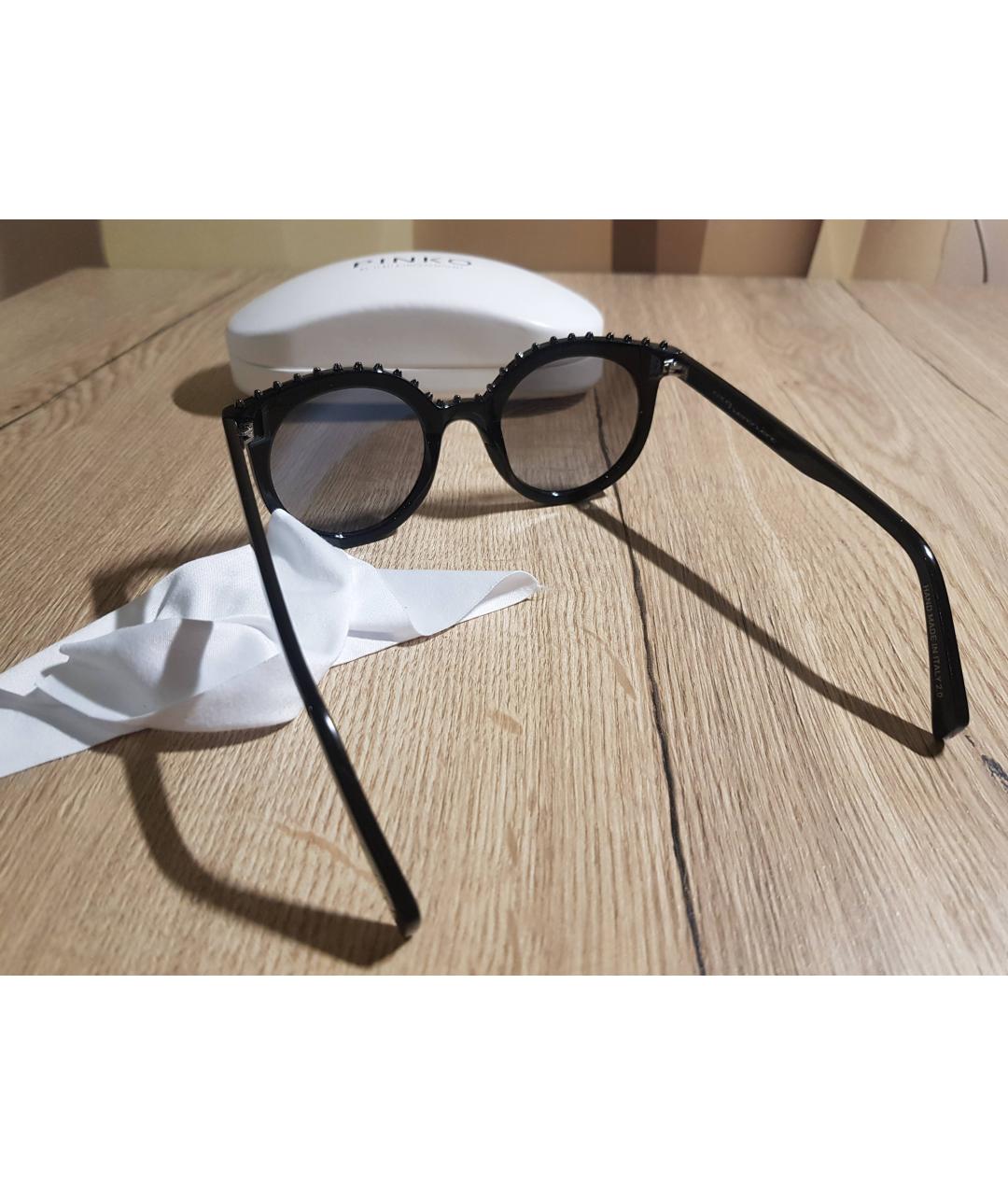 PINKO Черные пластиковые солнцезащитные очки, фото 3