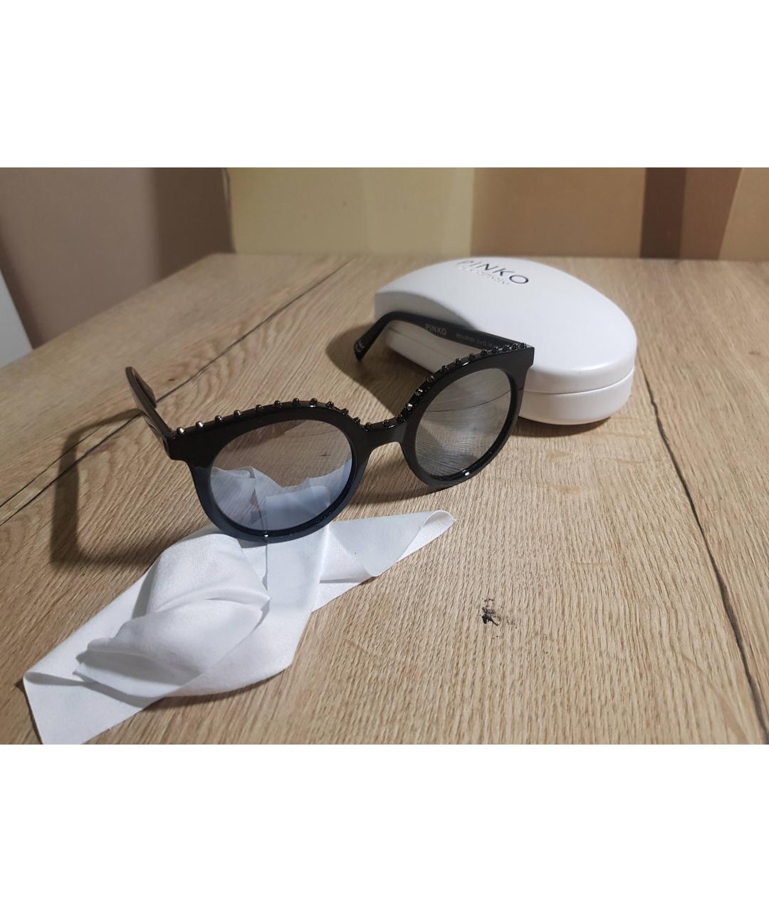 PINKO Черные пластиковые солнцезащитные очки, фото 5