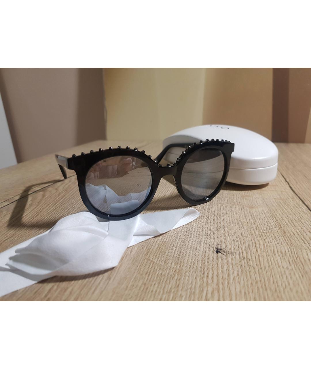 PINKO Черные пластиковые солнцезащитные очки, фото 9