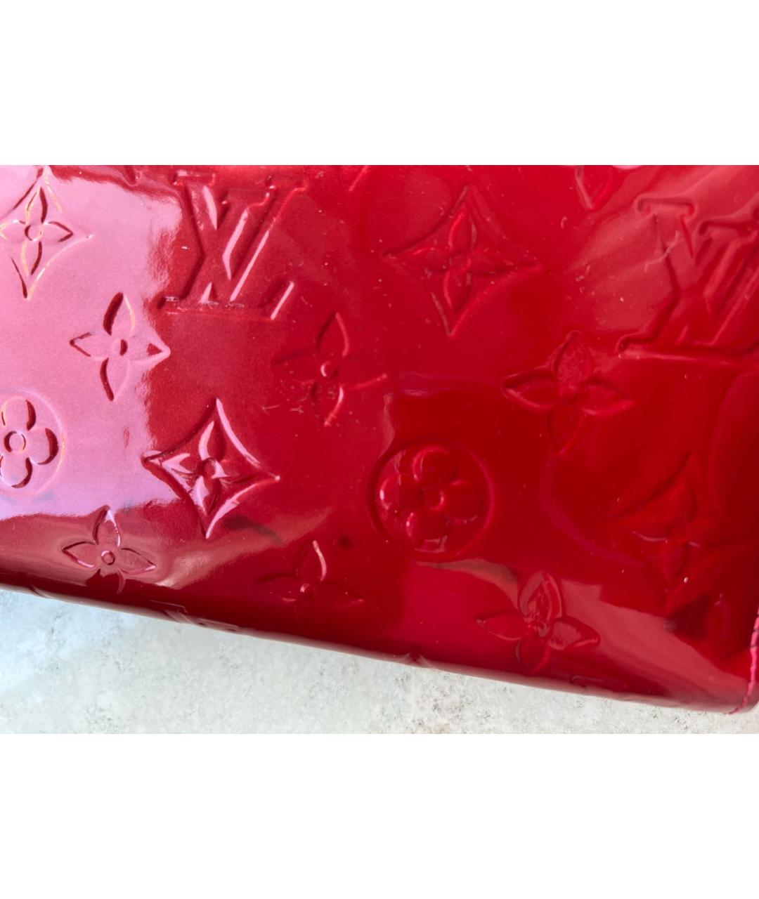 LOUIS VUITTON Красный кошелек из лакированной кожи, фото 7