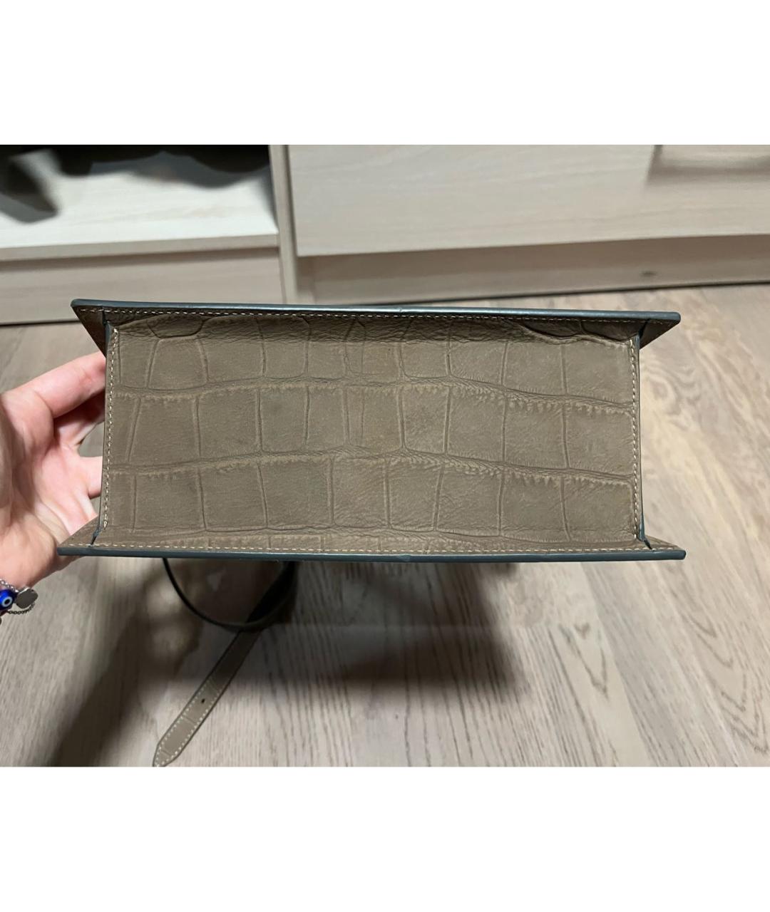 JACQUEMUS Коричневая замшевая сумка через плечо, фото 4